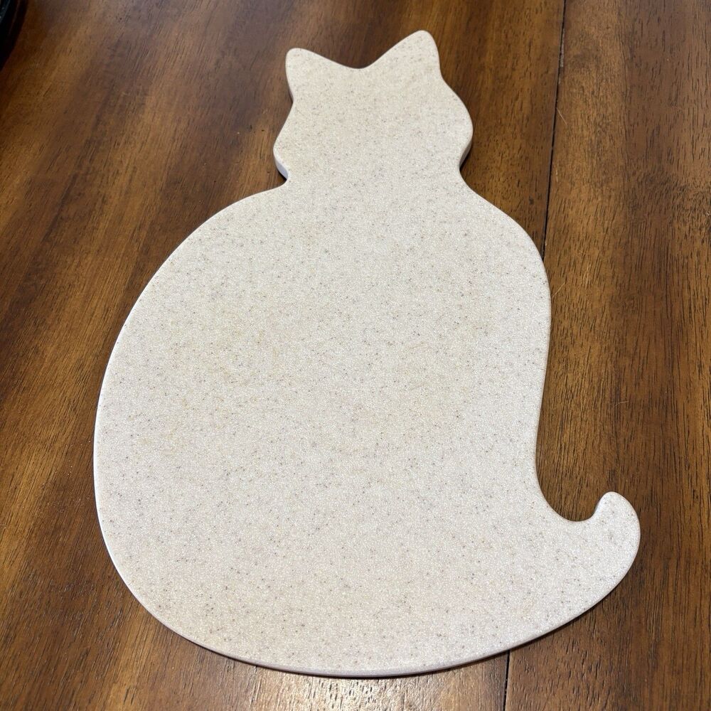 Cat Shaped Corian Cutting Board Charcuterie Board Trivet Kitchen Decor 15"